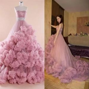 2022 Abito premaman per le donne incinte Sexy senza spalline a strati Ruffles Nigh Robes Abito a sirena Abiti da gravidanza Baby Shower Prom W196a