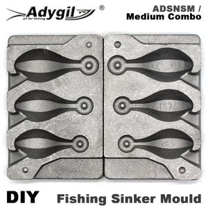 Fischfinder Adygil DIY Fishing Snapper Sinker Mold ADSNSM Medium Combo 112 g 140 g 168 g 3 Hohlräume 230807