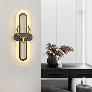 Vägglampa modernt led ljus lyx luster dekor sconce för sovrum vardagsrummet natt nattgång korridor