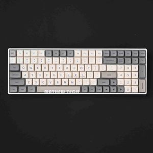 MATHEW TECH MK100 95% RGB Teclado mecânico de modo triplo BT5.0/2.4G/USB-C 100 Hot Swappable Bluetooth Teclado de jogador sem fio HKD230808