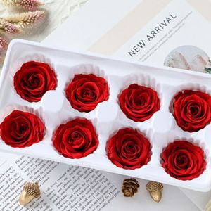 Decorative Flowers Wreaths B grade 4-5cm Preserved Fresh Rose Flower Eternal Rose Head Birthday Gift Fresh Bouquet Long Lasting Multicolor Rose DIY Rose 230808