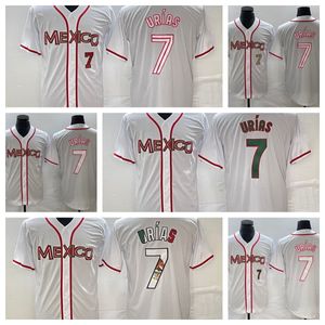 Custom 2023 Team Mexico Baseball Jersey #7 Julio Urias Austin Barnes Joey Meneses Randy Arozarena Rowdy Tellez Luis Urias Fernando Valenzuela Gonzalez Jersey