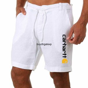 3fxz 2023 Shorts de moda masculina e feminina da América do Norte Ferramental Marca Carhart Verão Nova Pele de Camarão Verão Algodão Cânhamo Lace Up Casual Calças Casuais