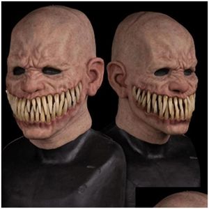 Party Masks ADT Horror Trick Toy Scary Prop Latex Mask Devil Face Er Terror Py Practical Joke For Halloween Prank Toys Drop Delivery DHZM9