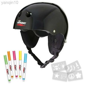 Caschi da sci Cancella casco per bambini per sci e snowboard nero HKD230808