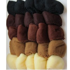 Toucas de peruca venda inteira 500 peças rede de cabelo de 5 mm redes de cabelo de náilon invisível rede de cabelo descartável 20 polegadas cinco cores misturam preto marrom escuro marrom loiro 230808