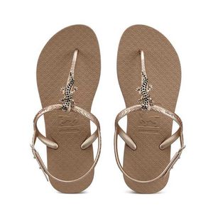 Sandaler Rhinestone Gecko Non-Slip Sandals Women's Fashion Trend Wing HerringBone Beach Shoes Flat Roman Flip Flops 230417