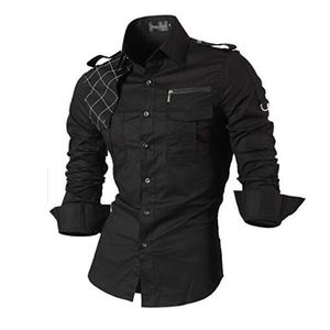 Camisas casuais masculinas Jeansian Camisas casuais masculinas Fashion Desinger Elegante manga longa 8371 Preto2 230807