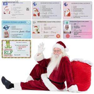 Santa Claus Driver's License Creative Xmas Party Fake ID Driver License Christmas Gift Card Kid Toys Ornament DIY New Year Decor L230621