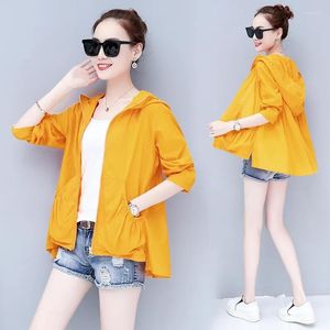 Women's Jackets Sunscreen Coat 2023 Summer Style Ice Silk Sun-Protective Clothing Anti-Ultraviolet Breathable Jacket Long Sleeve Top