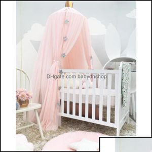 Crib Netting Nursery Bedding Baby Kids Maternity Mosquito Decor Net Canopy Cot Bed Curtain Valance Hung Dome Girls Room Princess Drop Dhpk3