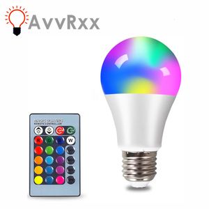 Altro giardino domestico E27 LED LED RGB Spotlight Bulb AC 85265V Bombillas 4W 10W 15W IR Remote Control LED Smart RGBW Decor 230807