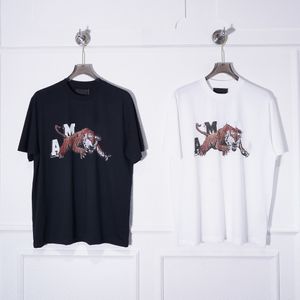 Mode mens t skjortor kvinnor skjorta lyxiga designers vintage tiger tee tryck män avslappnad korta ärmar gata designer topp