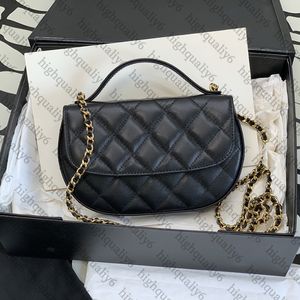 CC10A Mirror Quality Genuine Leather Crossbody Bag Designer Chain Bag Luxury Flip Bag Exquisite Packaging 19CM