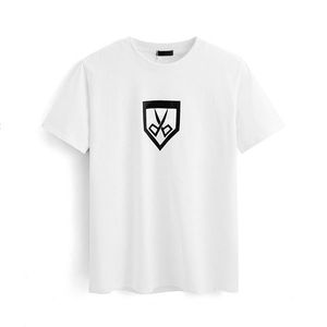 Camiseta casual de luxo, designer de roupas masculinas, camiseta de manga curta 100% algodão, camiseta preta e branca de alta qualidade por atacado Scissor Shield S-4XL