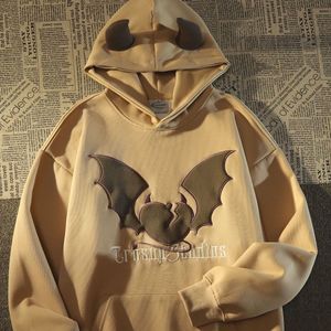 Hoodies das mulheres moletom vintage mulheres hoodie manga longa harajuku bat imp impressão moletom y2k estética hip hop streetwear roupas góticas 230808