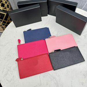 Card holders designer woman luxury purse Saffiano leather card holder zipper bill wallets credit wallets women wallet Thin coin purses womens wallet fashion purse