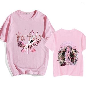 Men's T Shirts Melanie Martinez Portals Tour Men T-shirt High Street Print Short Sleeve Shirt Summer Loose O-Neck Pure Cotton Clothing