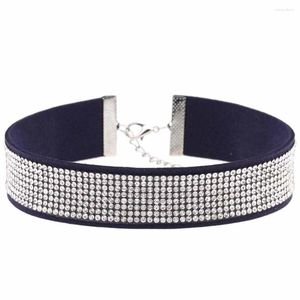 Choker ZIMNO Harajuku Goth Iced Out Halsketten Für Frauen Koreanische Samt Kragen Halsband Schlüsselbein Kette Gothic Zubehör