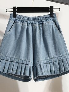 Mäns jean casual jeans shorts ankomst 2023 sommar koreansk stil allmatch lös kvinnlig hög midja denim korta byxor b2577 230807