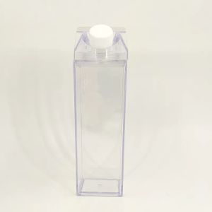 500 ml plastkartonvattenflaskor BPA GRATIS CLEAR TRANSPARENT utomhus Square Juice Box Top Quality