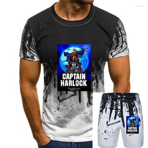 Men's Tracksuits Anime Captain Harlock T Shirt Men Cotton Short Sleeve T-shirt Hip Hop Tees Cool Tops Harajuku Streetwear Fitness