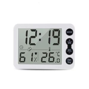 Kitchen Timers 20Pcs Large Screen Timer Lcd Alarm Clock Hygrometer Learn Yoga Kitchen Timer 230808