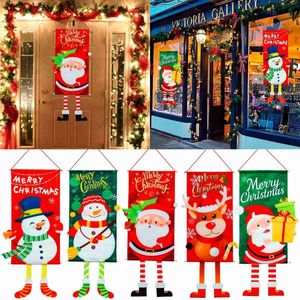 Buon Natale Hanging Flag Decorazioni natalizie Festival Porta di casa Capodanno Goccia Ornamenti Finestra Regali di Natale Navidad Decor L230620