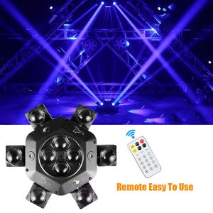 6 Arms 10PCS LEDs Moving Head Light Stage Light RGBW Party DJ Activated DMX 512 for Disco Music Pub Wedding Lighting Sound Remote remote Control