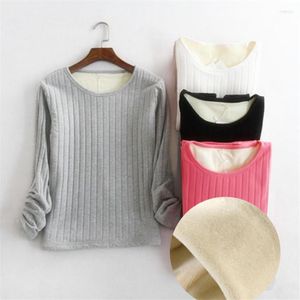 Kadın Sweaters 2023 Sonbahar Kış artı Beden Sıcak Kalın Kadınlar Dip İnce Örgü Pamuk Tulma Kazak Lady Mink Cashmere MW045
