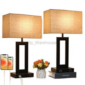 Table Lamp Bedroom Bedside Simple Creative Usb Charging Touch Dimming Led Retro Table Lamp HKD230808