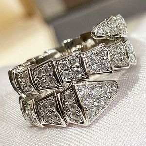 Lidu 925 Sterling Silver Высококачественное модное 3 кольца Snake Bone Ring Темперамент все с высоким чувством роскошных украшений для друзей