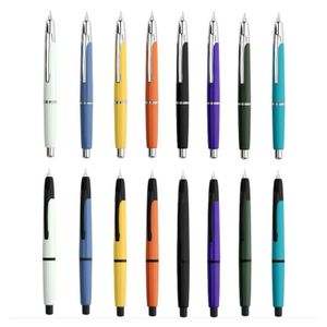 Fountain Pens MAJOHN A2 Press Pen Retractable EF Nib 04mm Resin Ink Converter For Writing Christmas Gift Lighter Than A1 230807