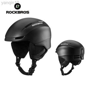 Skihelme ROCKBROS Skihelm Integral geformter Skihelm Sportsicherheit R MTB Rennradhelm Schneemobilschutzzubehör HKD230808