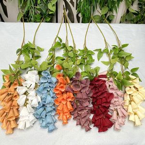 Flores decorativas 1 peça, decoração de jardim, flor artificial pendurada, guia de estrada para casamento, carrilhão de vento, faça você mesmo