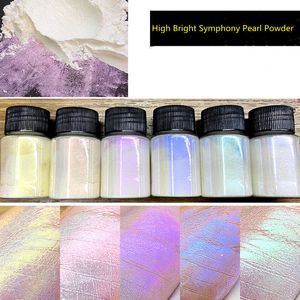 Nagelglitter Magie Polarisierte Symphonie Meerjungfrau Perle Glimmer Autolack Farbe Kosmetik Lidschatten Seife Farbstoff Diamant Pigment Staub 230808