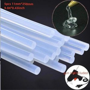 5 pz 11mm * 250mm Hot Melt Stick di Colla Per Pistola Per Colla Elettrica Mestiere Album Strumenti di Riparazione Per Accessori In Lega