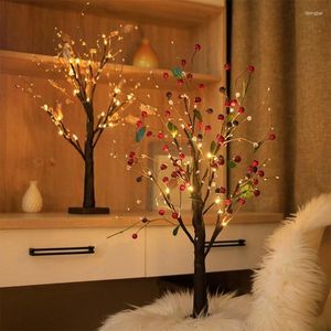 Decorative Flowers LED Fruit Luminous Tree Lamp Vintage Holiday Room Bedroom Home Decoration