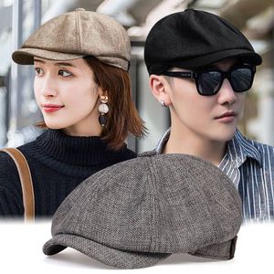 Berets Frau Herren Casual Sboy Hut Frühling und Herbst Retro Baskenmütze Wild Hüte Unisex Achteckige Kappe 230808