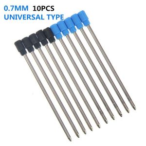 تعبئة 10 pcslot metal pen refill for crystal diamond perp pen student pen rod rod cratridge core Black Blue Color 7cm engle 230807