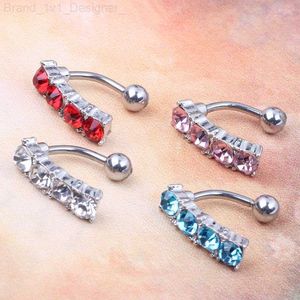 4 GEM DANGLE BELLY NAVEL RING CZ WATERFALL Cluster Belly Ring Navel Naval L230808