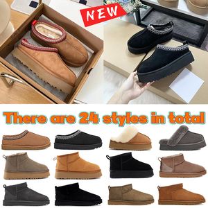 Australia Boots Designer Women Tasman Snow Winter Sheepskin Boot Fashion Tazz Platform Fur Slippers Womens Classic Ultra Mini Suede Wool Uggity Ankle Booties