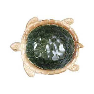 Renkli sır seramik kaplumbağası ashtray puro kül tepsisi meyve plakası anahtar depolama kase tabak süsleri el sanatları ev dekorasyon hkd230808