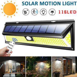 Novità Articoli LED Luce solare potente Lampada da parete con sensore di movimento per esterni Faretti super luminosi impermeabili per porta d'ingresso Garage Garden Street 230808