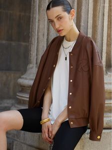 Jaqueta feminina de couro outono primavera streetwear jaqueta de PU macio casual manga longa casacos quebra-vento