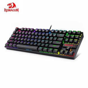 Redragon KUMARA K552 RGB Backlighting 87 Key Blue Switches Wired Mechanical Gaming Keyboard K552RGB Para PC Gamers HKD230808