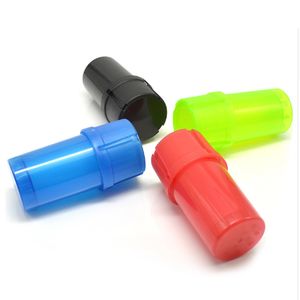 50 Pz 4 Colori Smerigliatrice di Plastica 40mm Diametro Tabacco Herb Crusher Scatola di Immagazzinaggio Smerigliatrici Tubo di Fumo Sigaretta Accessori