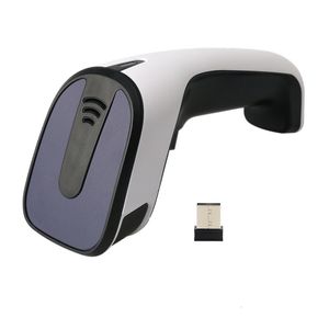 Scanner Fashion Wireless Red Light Scanner Codice a barre QR Scan Gun 1D 2D Riconoscimento rapido Alta qualità con batteria integrata 230808