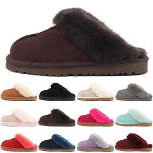 Ciabatte invernali Ciabatte Sandali Designer Pelliccia Uomo Donna Ciabatte Slip-On Infradito Castagna Nero Rosa Grigio Rosso Marrone Tenere al caldo Fondo spesso Pantofola da uomo Sandalo Scuffs