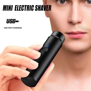 Barbeadores Elétricos Mini Shaver Para Homens Automático Aparador de Barbear Carro Recarregável Navalhas Portáteis Faca de Barba Viagem Máquina de Barbear 230808